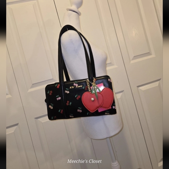Betsey Johnson Black/Red Cherry Charm Shoulder Bag Charm NWT-Read Description - Picture 11 of 17